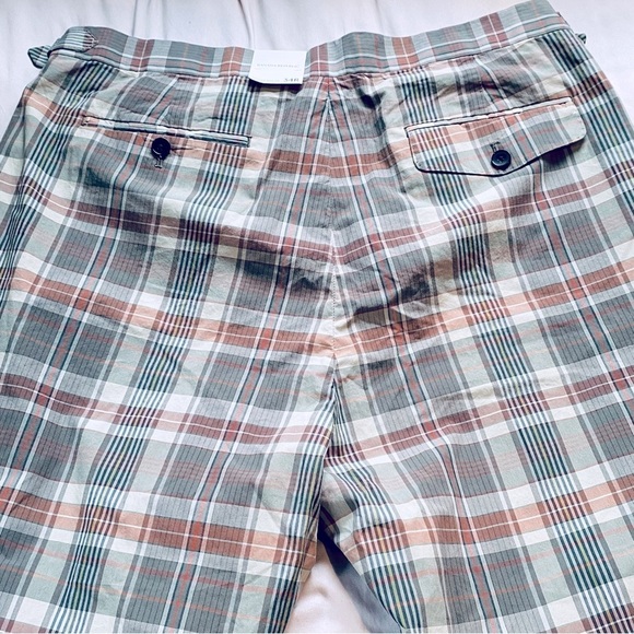 Banana Republic Madras Plaid Suit Pants Adjustable Waistband Grunge Academia - Picture 10 of 14
